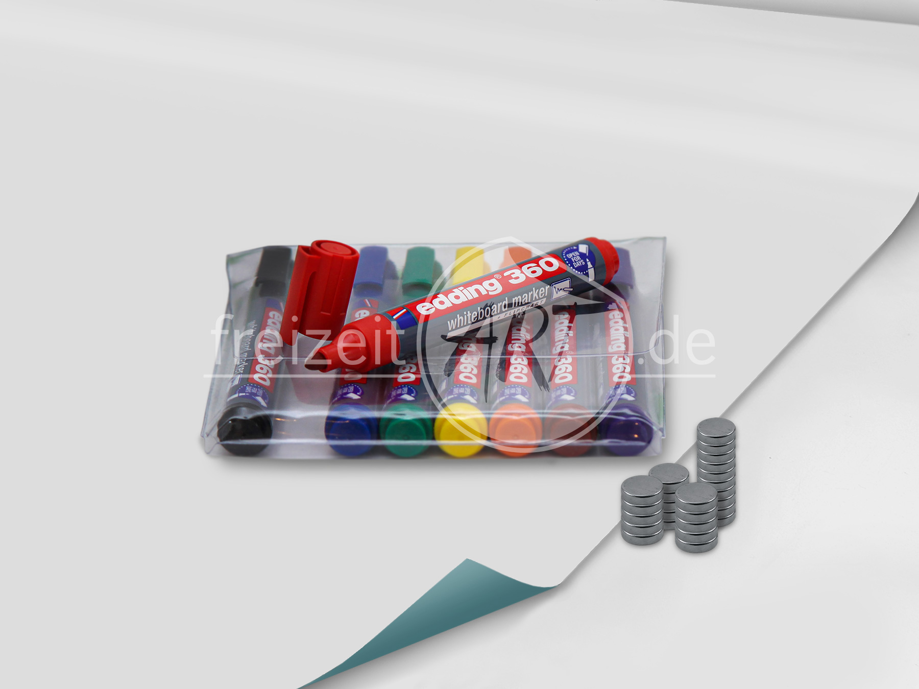 Professional Set magnethaftende, selbstklebende Whiteboardfolie weiß | für Magnete | verschiedene Größen